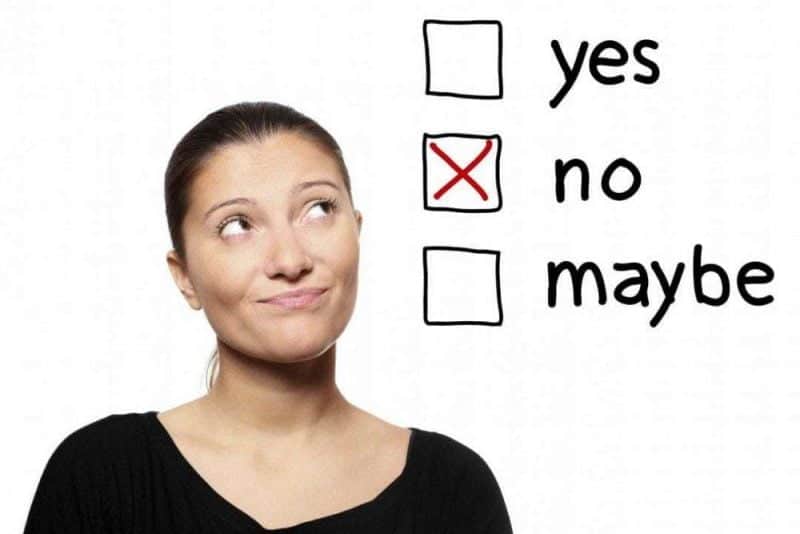saying no