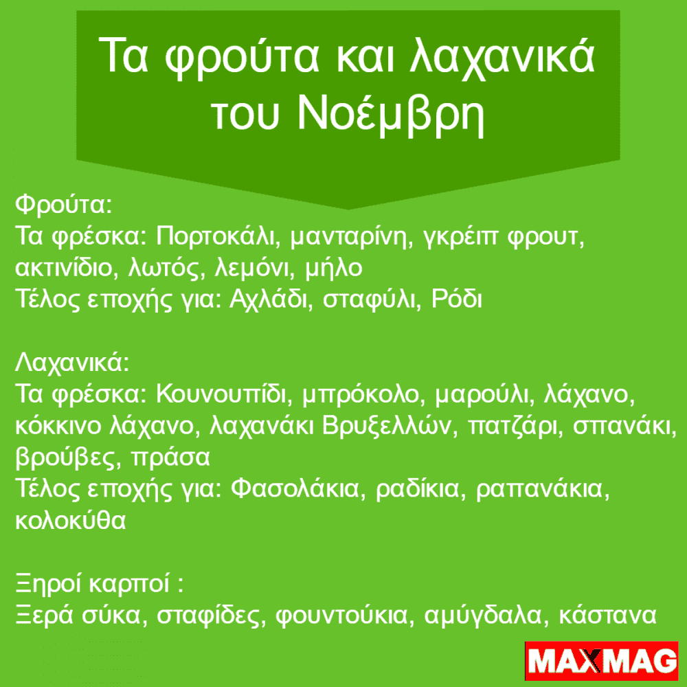 φρούτα νοεμβρίου