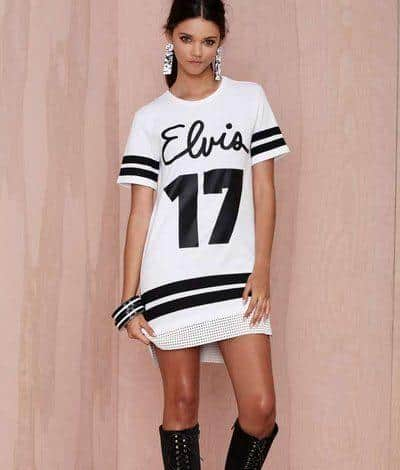 casual-sporty-short-sleeve-black-white-spring-dress-2015