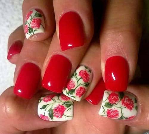 Floral manicure