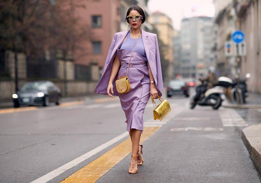 purple outfit