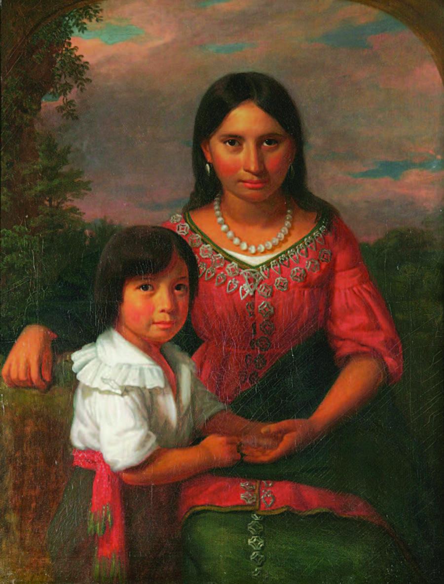 Pocahontas with her son