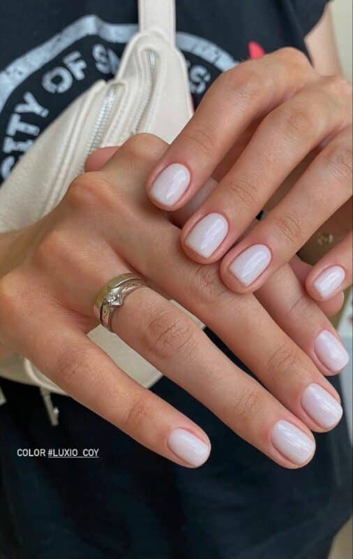clear girl manicure